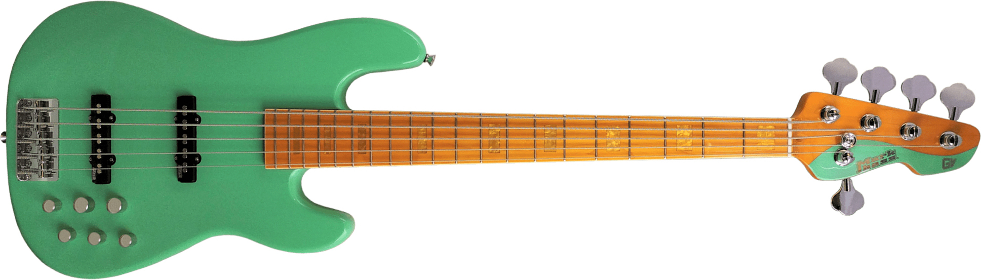 Markbass Mb Gv 5 Gloxy Val Cr Mp 5c Active Mn - Surf Green - Basse Électrique Solid Body - Main picture