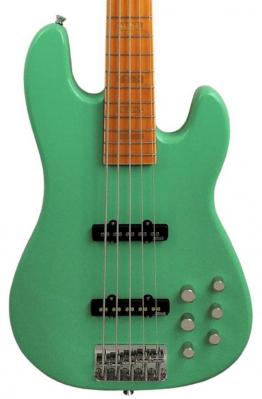 Basse électrique solid body Markbass MB GV 5 Gloxy Val CR MP - Surf green