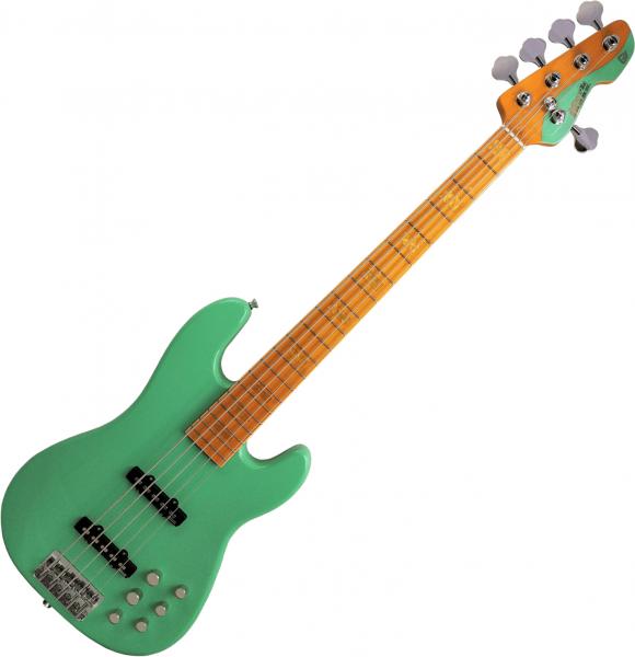 Basse électrique solid body Markbass MB GV 5 Gloxy Val CR MP - Surf green