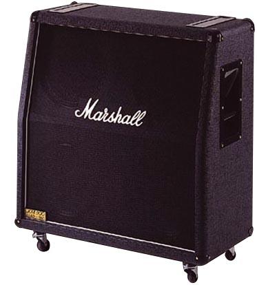 Marshall 1960a Angled 4x12 300w 4/8/16-ohms Stereo Pan Coupe Black - Baffle Ampli Guitare Électrique - Variation 1