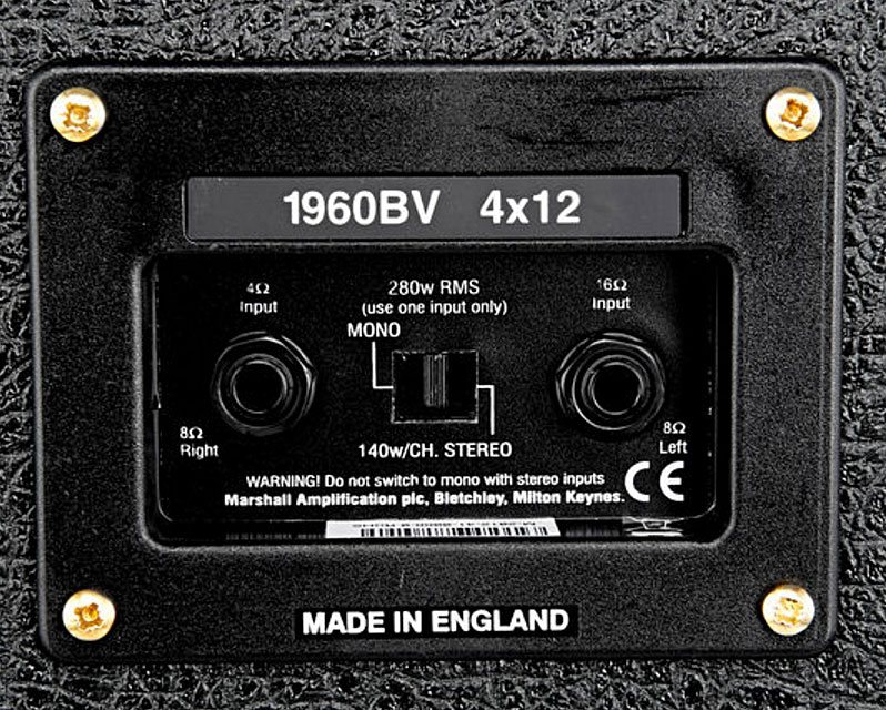 Marshall 1960bv Straight 4x12 280w 4/8/16-ohms Stereo Pan Droit - Baffle Ampli Guitare Électrique - Variation 3