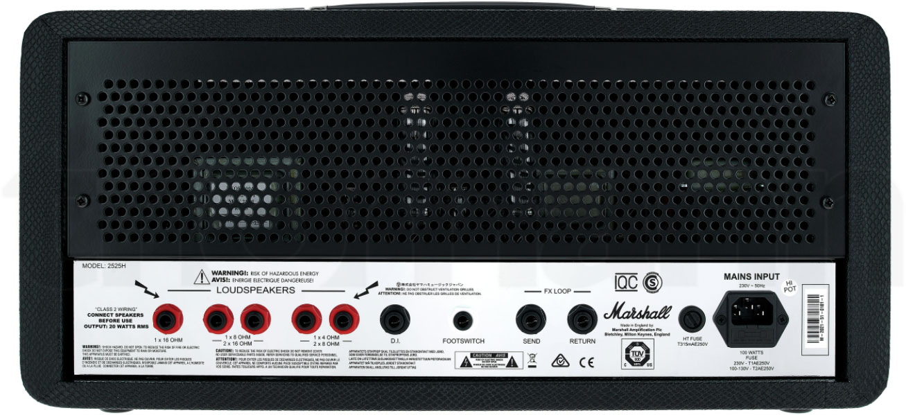 Marshall 2525h Mini Silver Jubilee Head 20w Black Snakeskin - Ampli Guitare Électrique TÊte / PÉdale - Variation 1