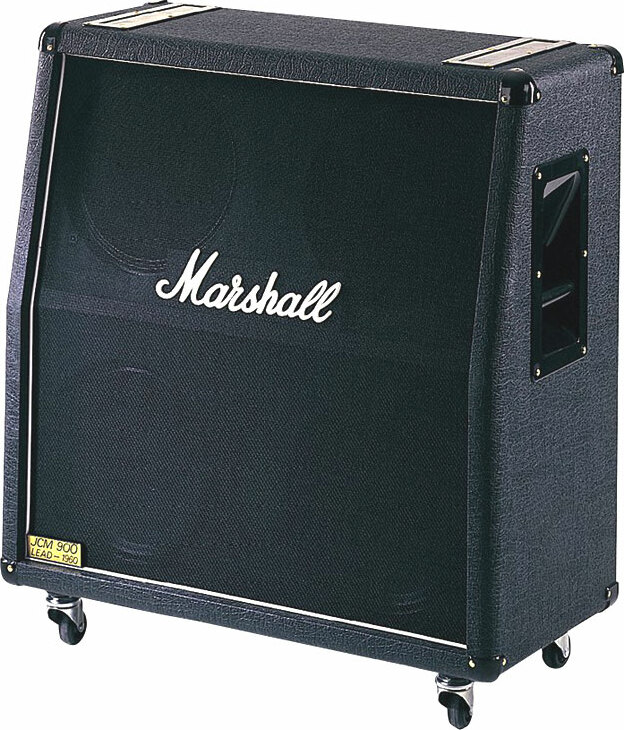 Marshall 1960a Angled 4x12 300w 4/8/16-ohms Stereo Pan Coupe Black - Baffle Ampli Guitare Électrique - Main picture