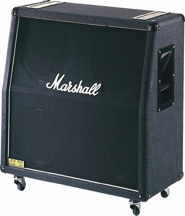 Marshall 1960a Angled 4x12 300w 4/8/16-ohms Stereo Pan Coupe Black - Baffle Ampli Guitare Électrique - Main picture