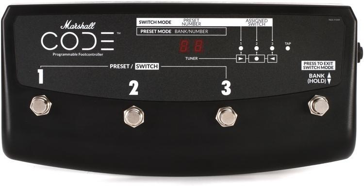 Footswitch ampli Marshall PEDL-91009 4-way For Code Amplifiers