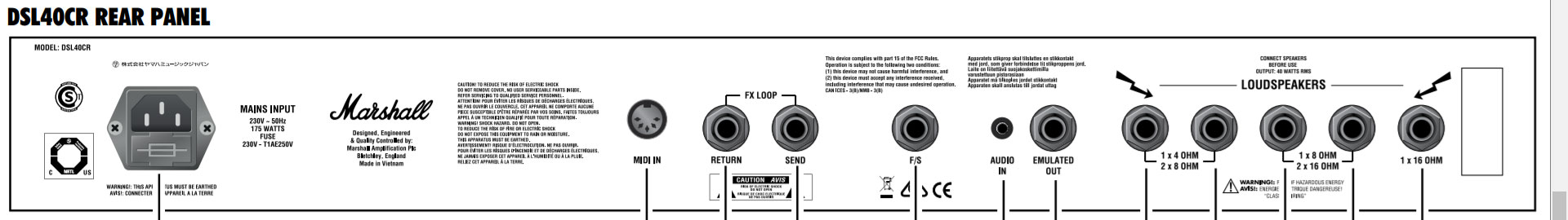 Marshall Dsl40c 20/40w 1x12 - Ampli Guitare Électrique Combo - Variation 2