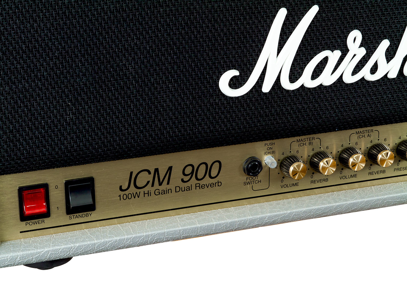 Marshall Jcm900 4100 Vintage Reissue Head 100w El34 Silver - Ampli Guitare Électrique TÊte / PÉdale - Variation 2