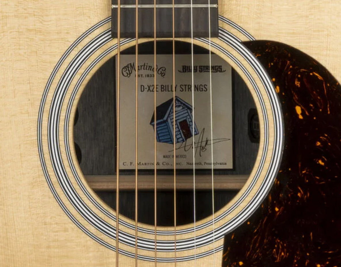 Martin Billy Strings Dx2e Lh Signature Dreadnought Gaucher Epicea Palissandre Hpl Eb - Natural Satin - Guitare Folk - Variation 2