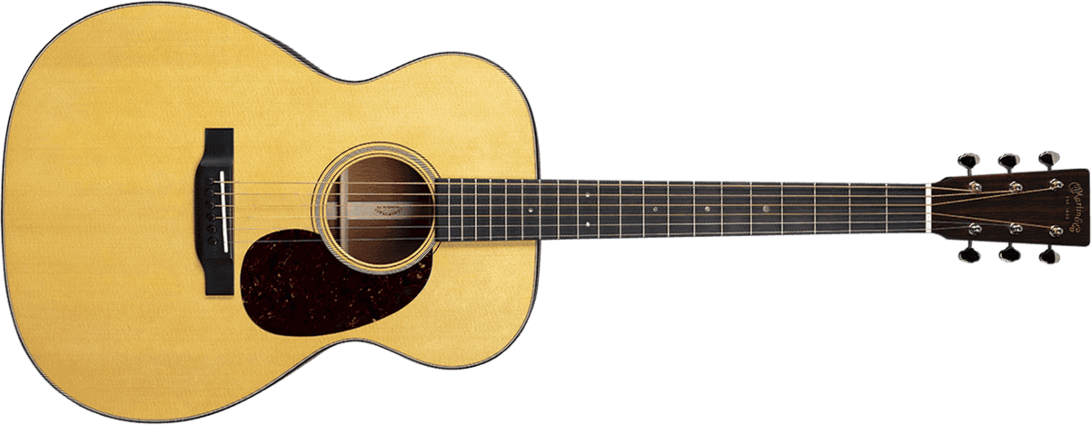 Martin 00018 Standard Golden Era 000 Shsc Tout Acajou Eb - Gloss Natural - Guitare Folk - Main picture