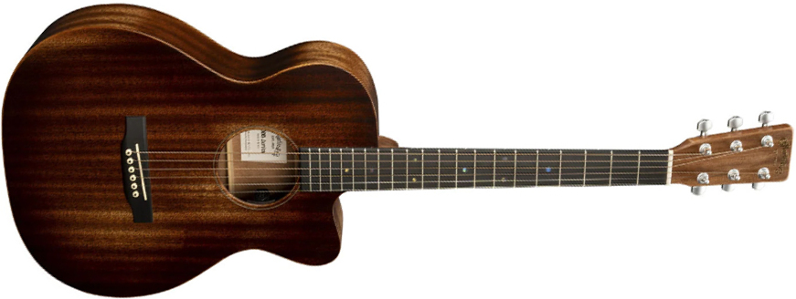 Martin 000cjre Junior Streetmaster 000 Pan Coupe Tout Sapele Ric - Dark Mahogany Distressed - Guitare Folk - Main picture