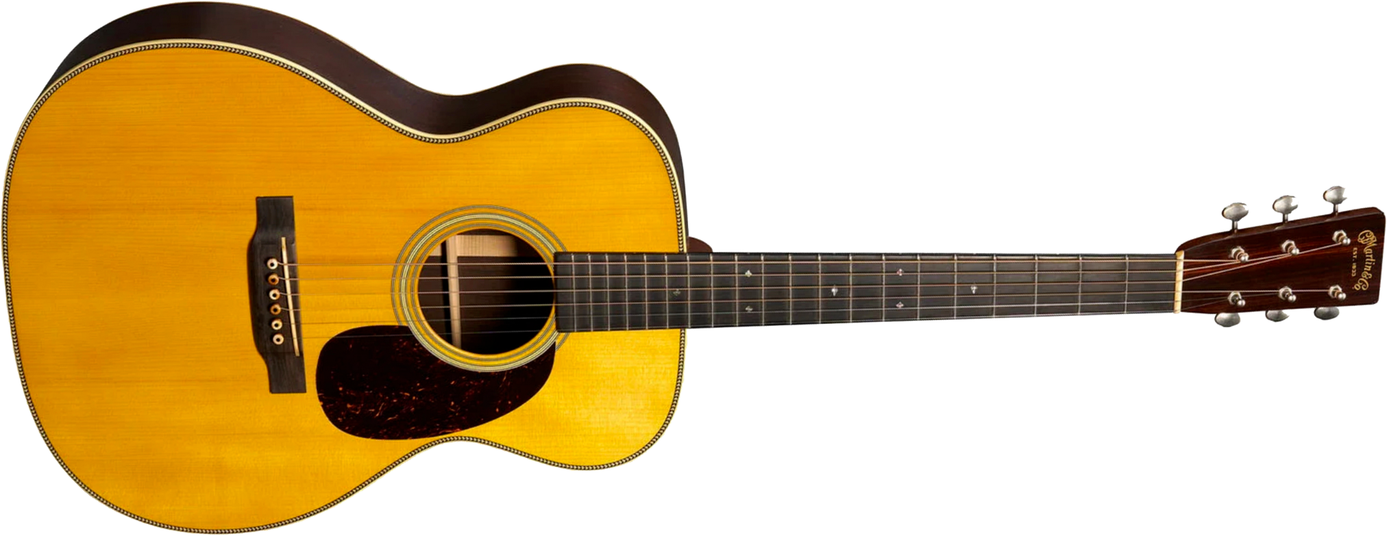 Martin Custom Shop 00028 1937 Madagascar Rosewood Shsc Epicea Palissandre Eb - Natural Aged Toner Vintage Gloss - Guitare Folk - Main picture