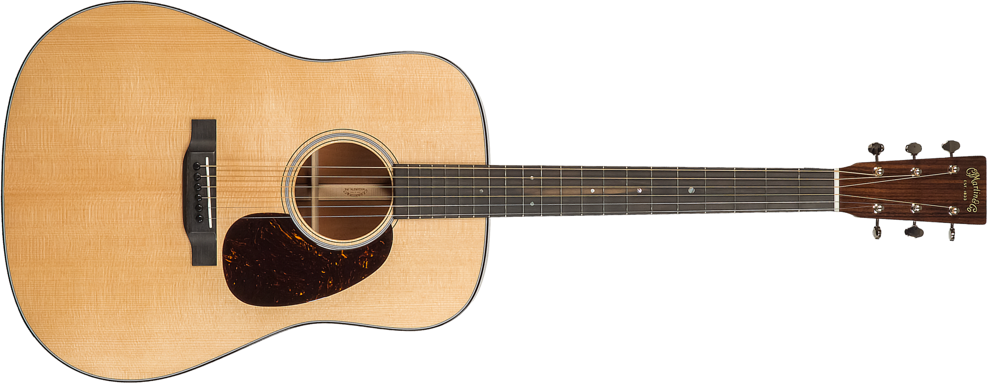 Martin Custom Shop D-18 C21-101909 Dreadnought Epicea Acajou Eb - Natural Clear - Guitare Acoustique - Main picture