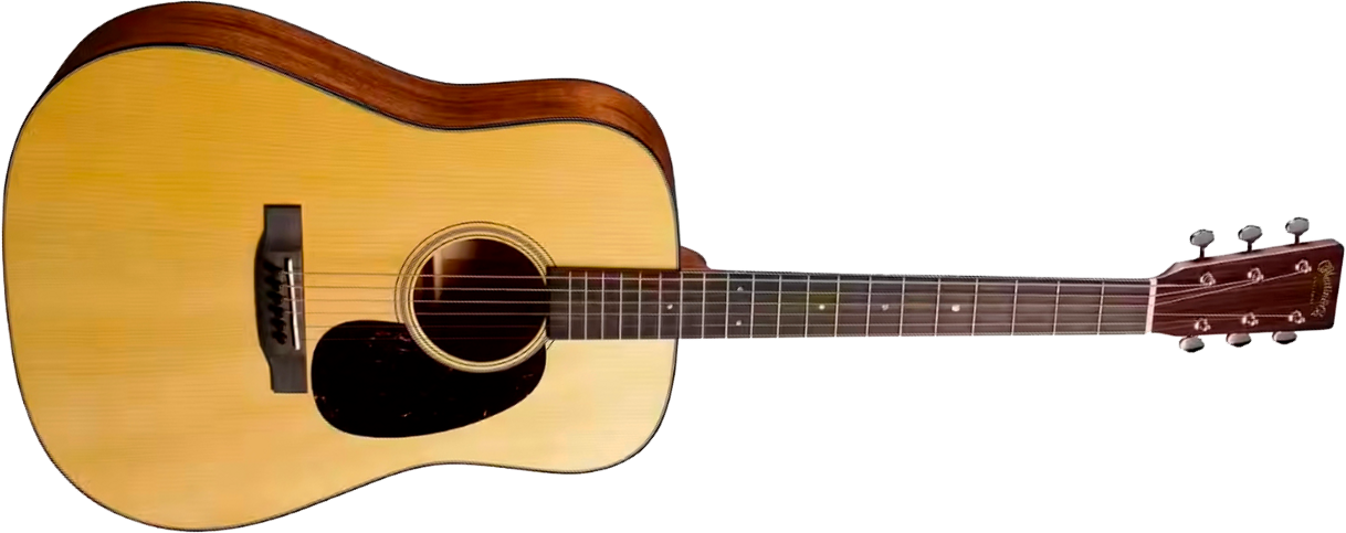 Martin Custom Shop D18 Dreadnought Epicea Adirondack / Acajou Eb - Natural Aging Toner - Guitare Folk - Main picture