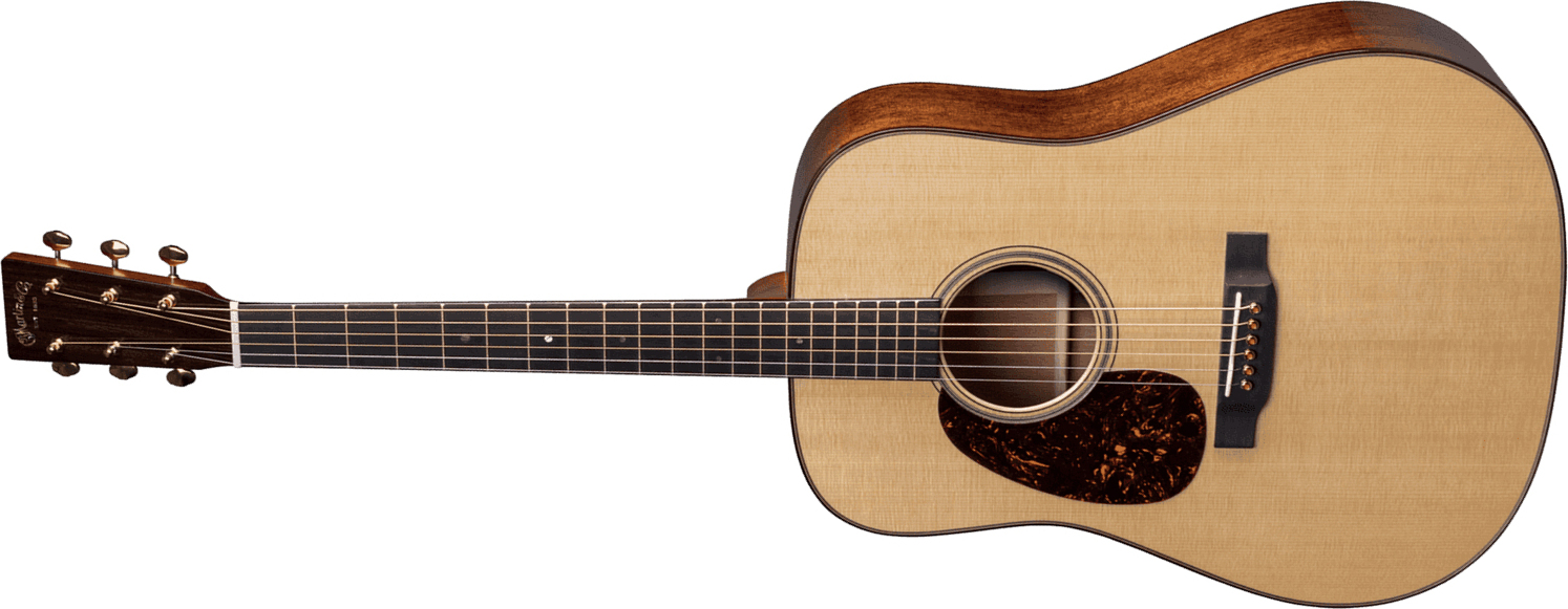 Martin D-18 Lh Modern Deluxe Dreadnought Gaucher Epicea Acajou Eb - Natural - Guitare Acoustique - Main picture