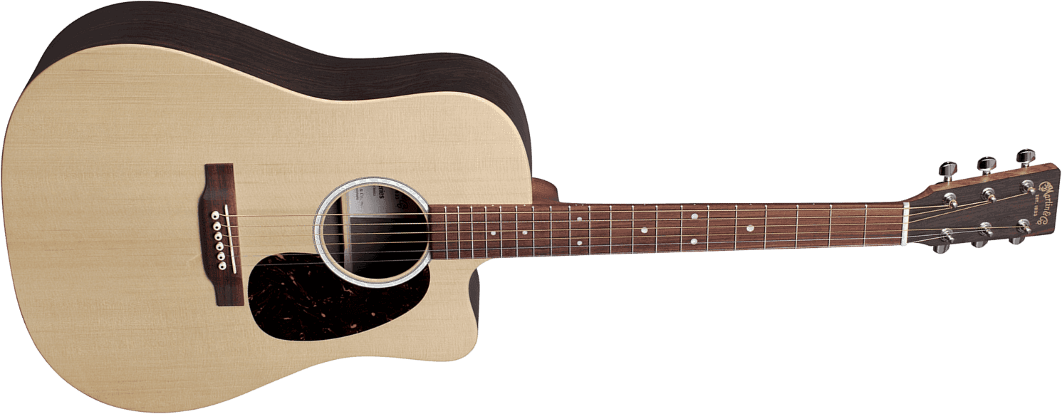 Martin Dc-x2e Rosewood Dreadnought Cw Epicea Palissandre Hpl - Natural Satin - Guitare Electro Acoustique - Main picture