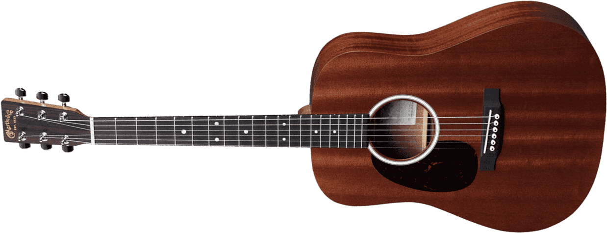 Martin Djr-10e Sapele Lh Dreadnought Junior 3/4 Gaucher Tout Sapele Ric +housse - Natural - Guitare Acoustique Voyage - Main picture