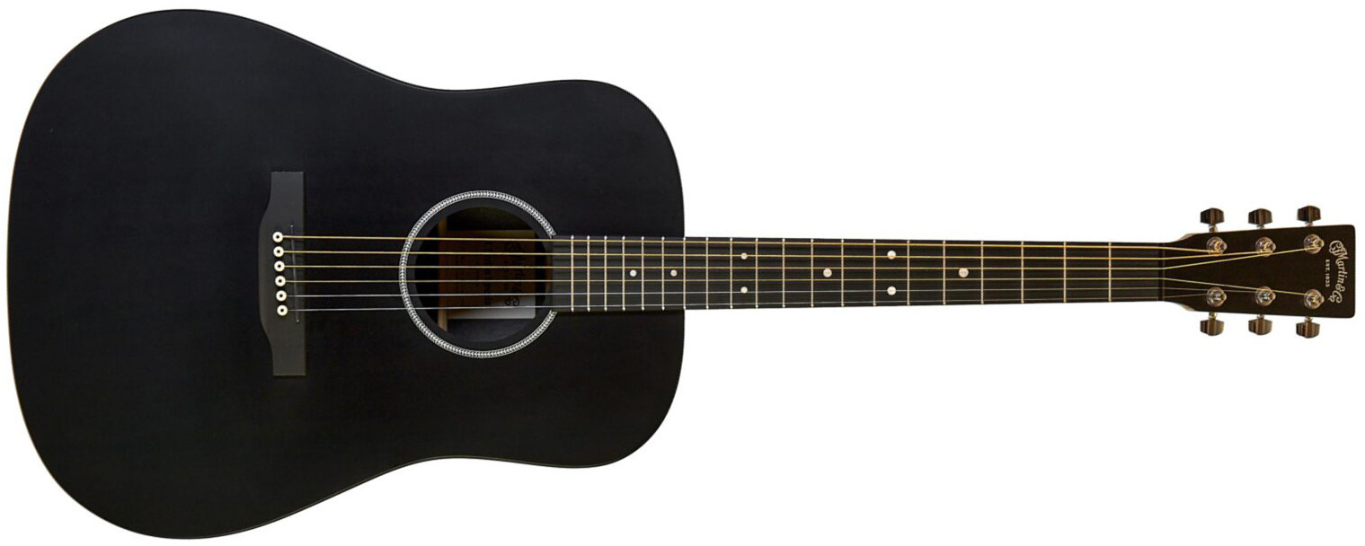Martin Dx1 Dreadnought Tout Hpl Ric - Black Satin - Guitare Folk - Main picture
