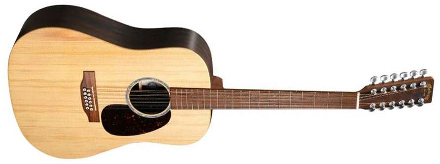 Martin Dx2e Brazilian 12-string Dreadnought 12c Epicea Hpl Palissandre Ric - Natural - Guitare Folk - Main picture