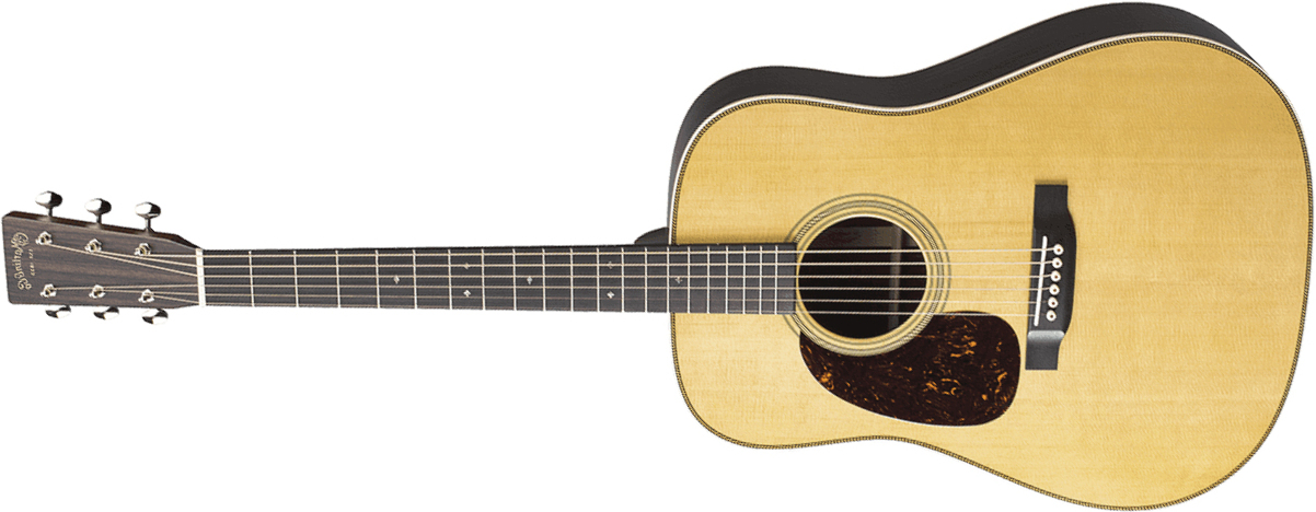 Martin Hd28 Lh Standard Golden Era Dreadnought Gaucher Epicea Palissandre Eb - Gloss Natural - Guitare Folk - Main picture