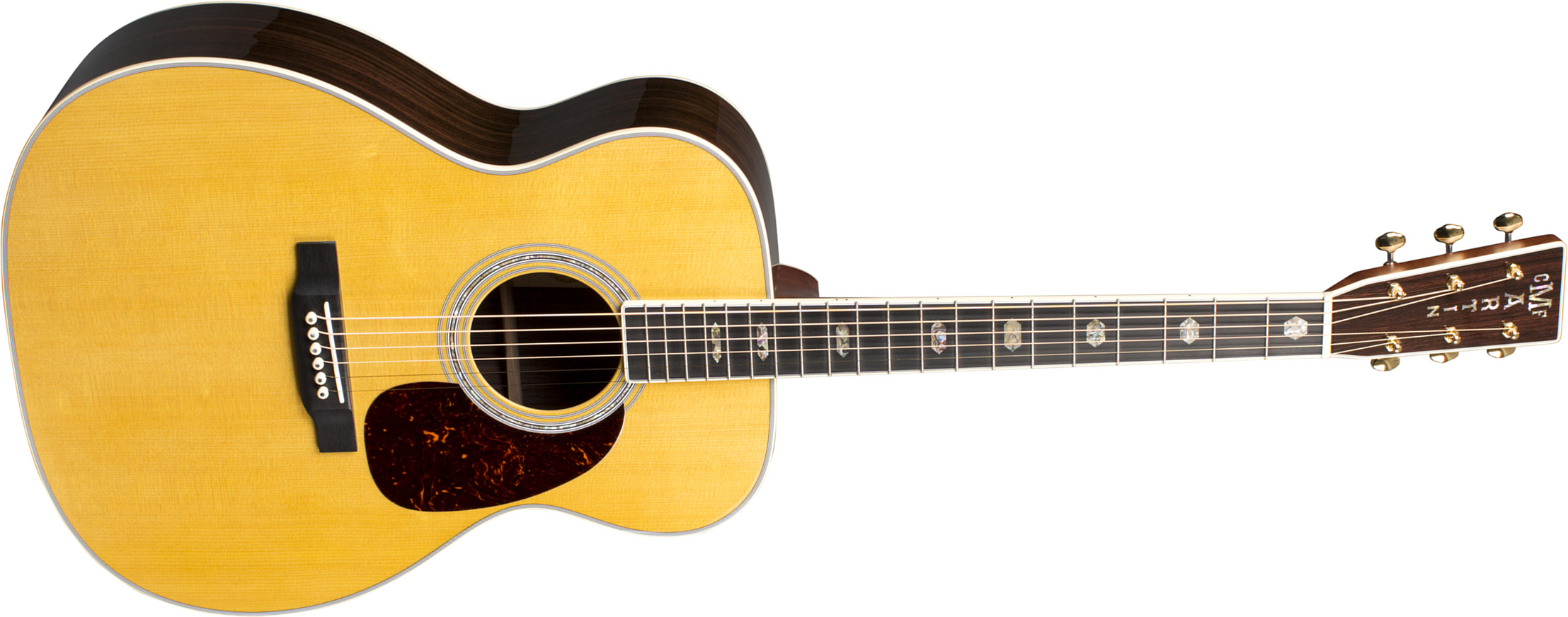 Martin J-40 Standard Re-imagined Jumbo Epicea Palissandre Eb - Natural Aging Toner - Guitare Acoustique - Main picture