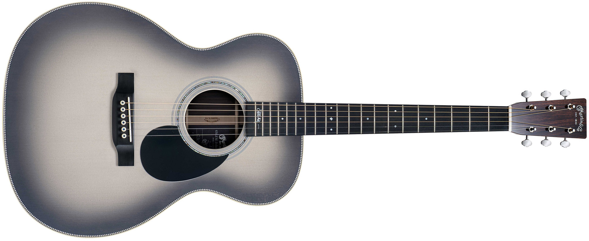 Martin John Mayer Omjm Signature 20th Anniversary Epicea Palissandre Eb - Silverburst - Guitare Folk - Main picture