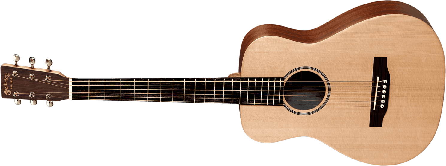 Martin Lx1 Lh Little Martin Gaucher Epicea Hpl Acajou Ric +housse - Natural Satin - Guitare Acoustique Voyage - Main picture