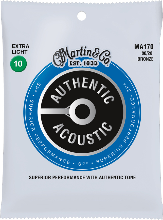 Martin Ma170 Authentic Sp 80/20 Bronze Acoustic Guitar 6c 10-47 - Cordes Guitare Acoustique - Main picture