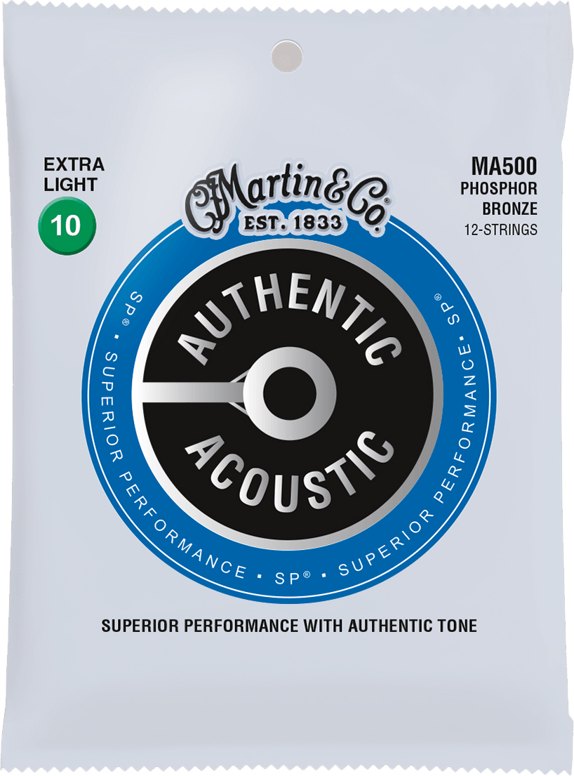 Martin Ma500 Authentic Sp 80/20 Bronze Acoustic Guitar 12c 10-47 - Cordes Guitare Acoustique - Main picture