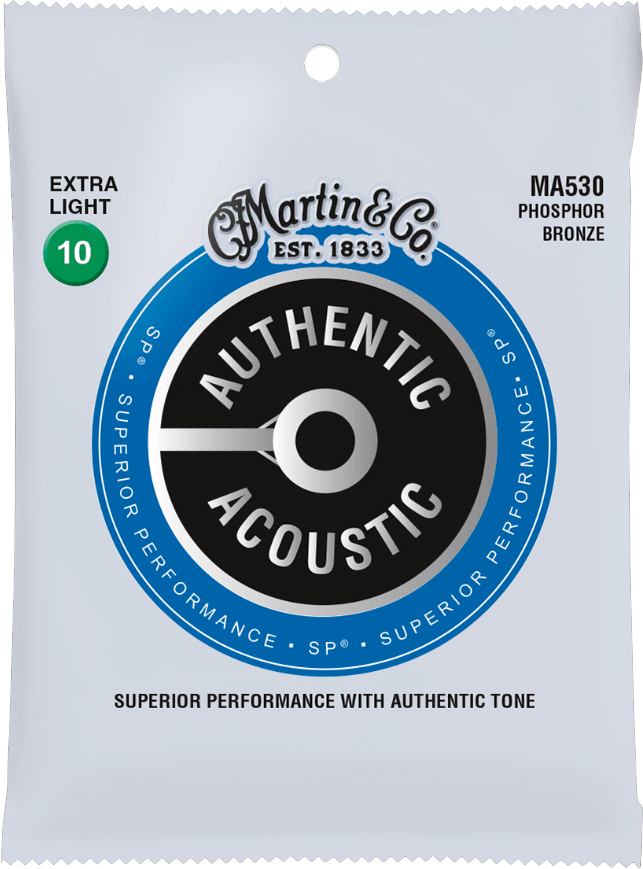 Martin Ma530 Authentic Sp 92/8 Phosphor Bronze Acoustic Guitar 6c 10-47 - Cordes Guitare Acoustique - Main picture