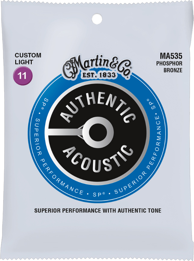 Martin Ma535 Authentic Sp 92/8 Phosphor Bronze Acoustic Guitar 6c 11-52 - Cordes Guitare Acoustique - Main picture