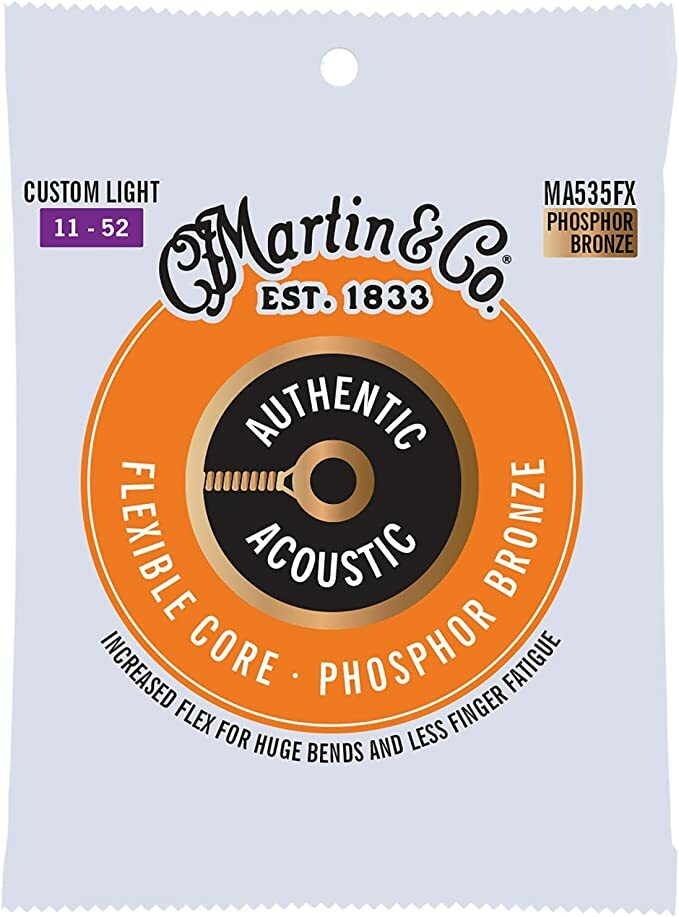 Martin Ma535fx Authentic Flexible Core Phosphor Bronze Acoustic Guitar 6c 11-52 - Cordes Guitare Acoustique - Main picture