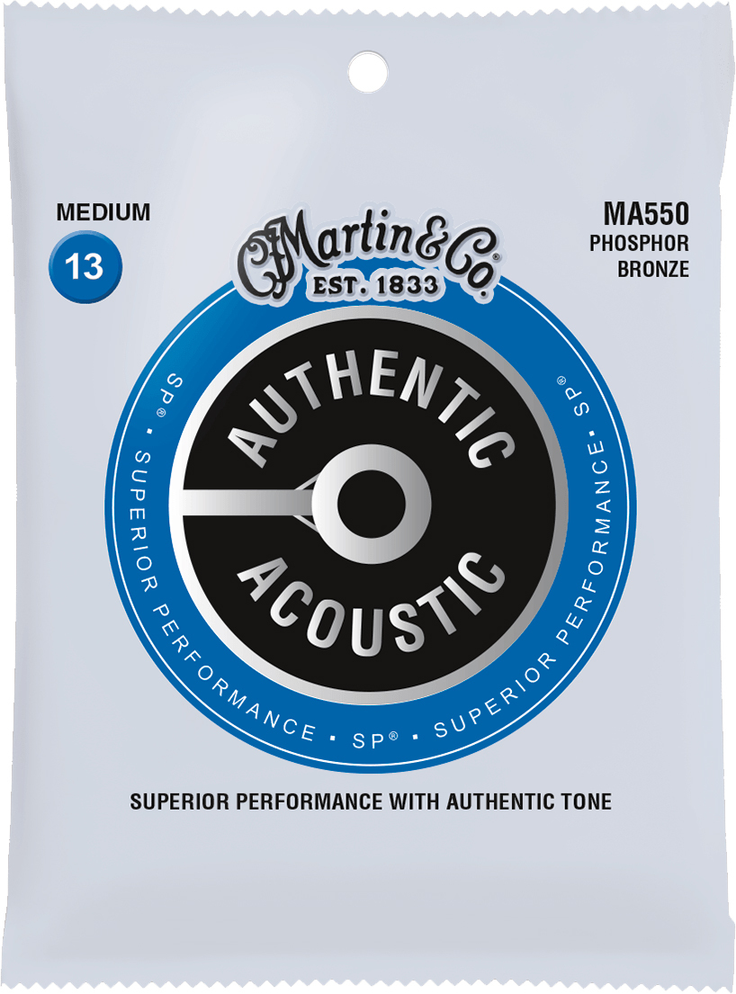 Martin Ma550 Authentic Sp 92/8 Phosphor Bronze Acoustic Guitar 6c 13-56 - Cordes Guitare Acoustique - Main picture