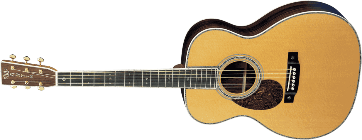 Martin Om-42 Lh Standard Re-imagined Orchestra Model Gaucher Epicea Palissandre Eb - Natural Aging Toner - Guitare Acoustique - Main picture