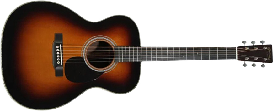 Martin Om28 Standard Golden Era Orchestra Model Epicea Palissandre Eb - Gloss 1935 Sunburst - Guitare Folk - Main picture