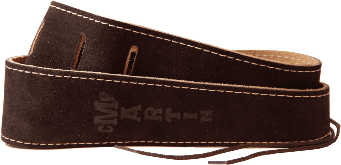 Martin Suede Strap 18a0017 2.5inc. Cuir Brown - Sangle Courroie - Main picture
