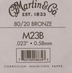 Cordes guitare acoustique Martin M23B 80/20 Bronze String 023 - Corde au détail