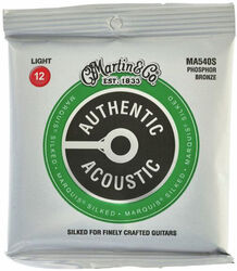 Cordes guitare acoustique Martin MA540S Acoustic Guitar 6-String Set Authentic Silked 92/8 Phosphor Bronze 12-54