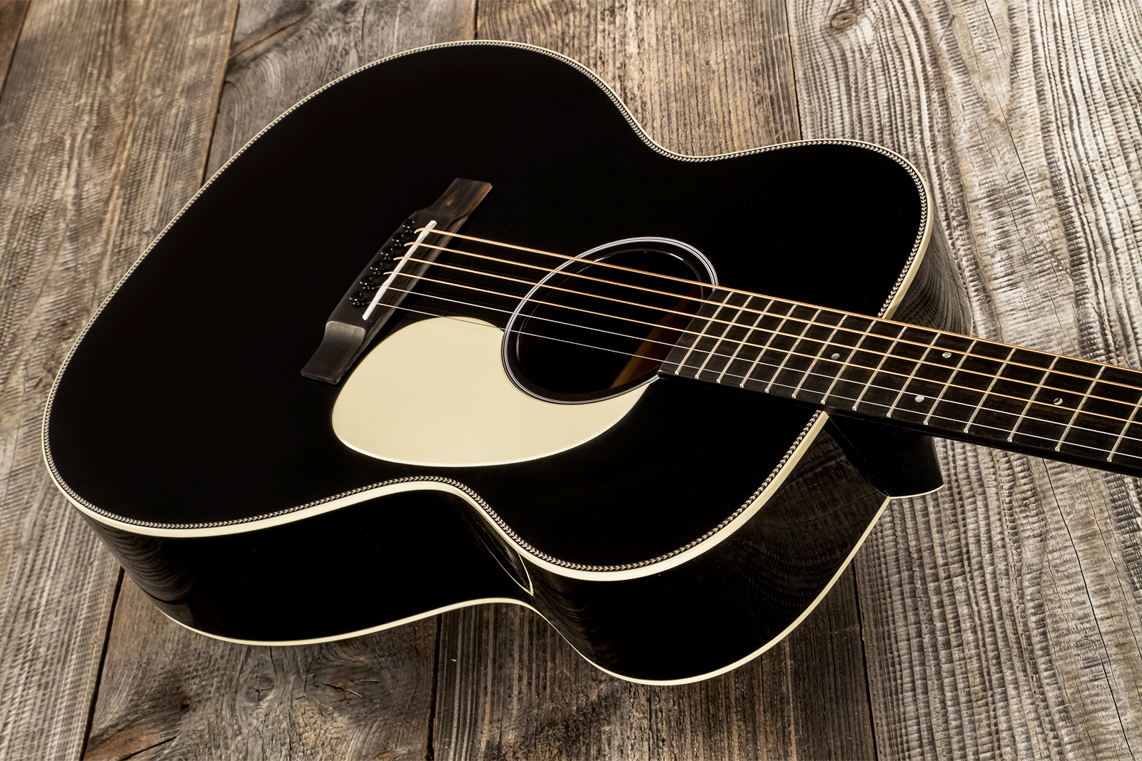 Martin Custom Shop Cs-000-3764624 Shsc Epicea Europeen / Acajou Sinker Eb #2720463 - Black Gloss - Guitare Folk - Variation 2