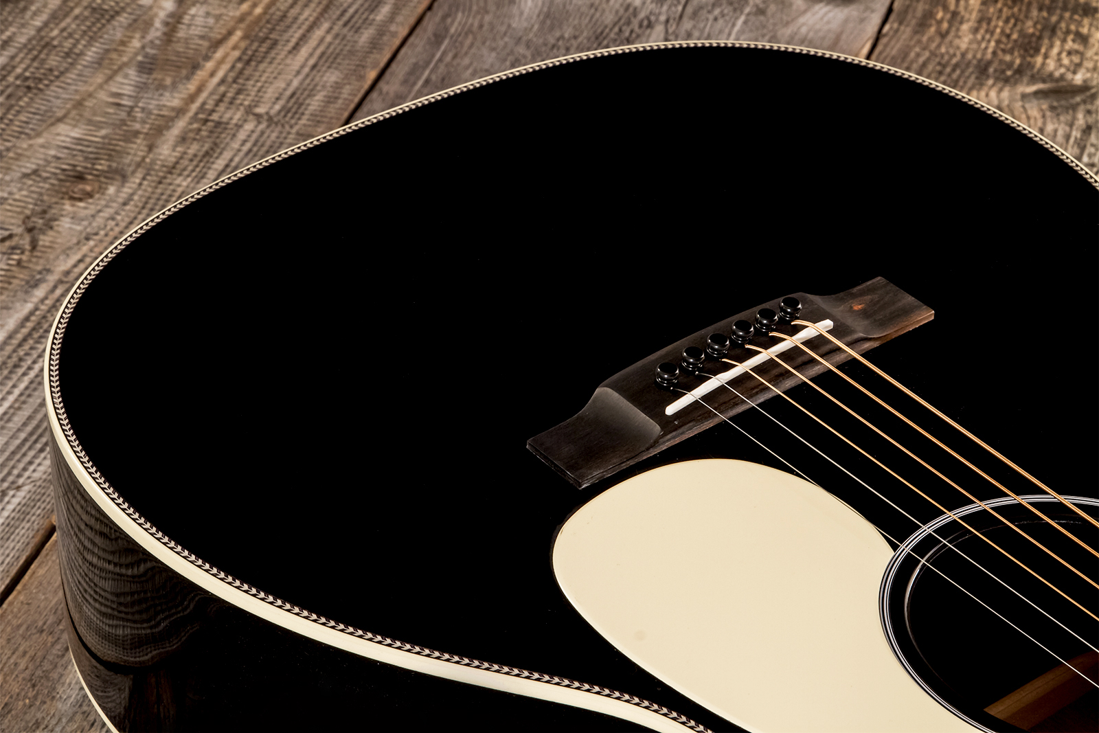 Martin Custom Shop Cs-000-3764624 Shsc Epicea Europeen / Acajou Sinker Eb #2720463 - Black Gloss - Guitare Folk - Variation 3