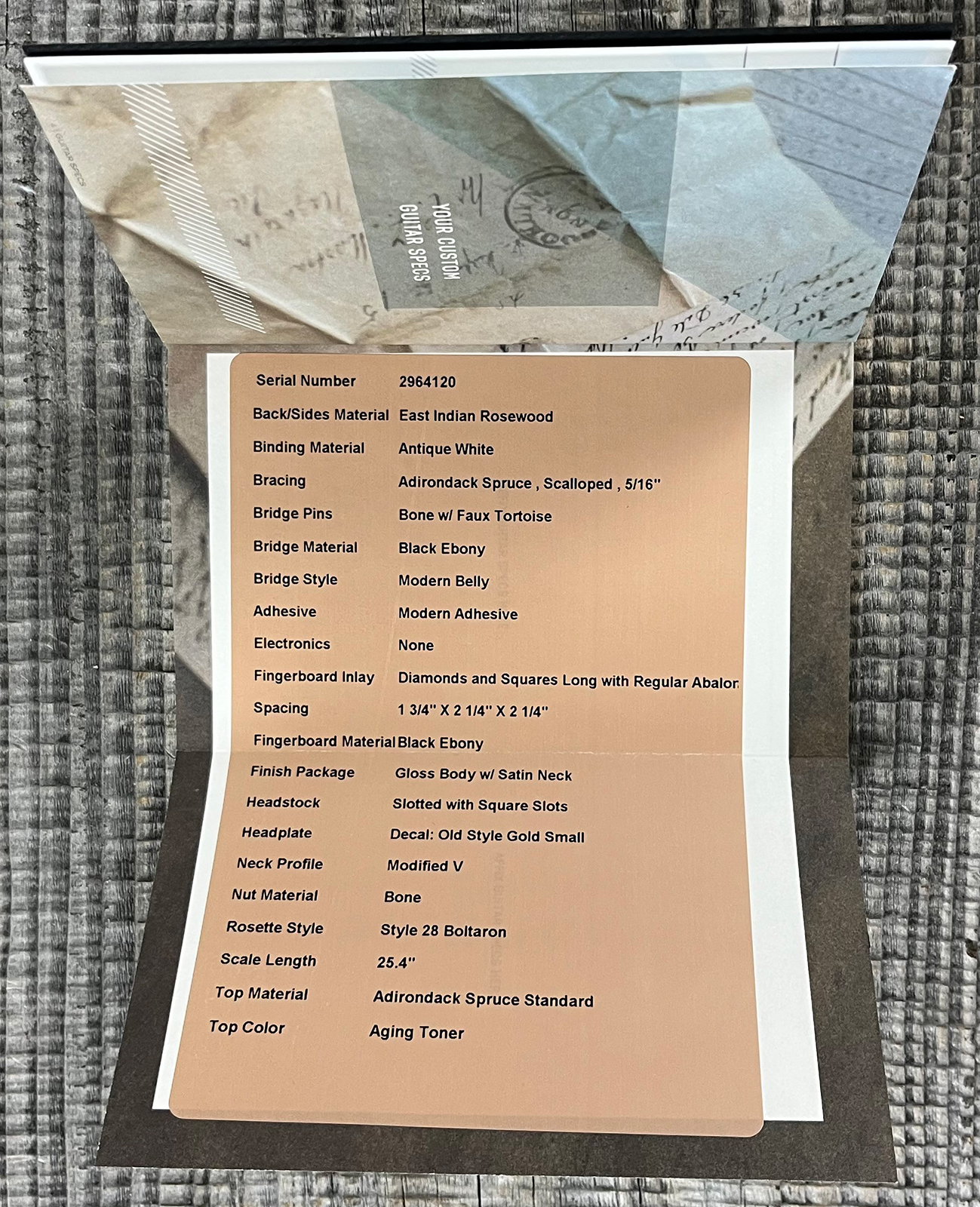 Martin Custom Shop Dreadnought 12-fret Epicea Adirondack / Palissandre Indien Eb #2964120 - Natural - Guitare Folk - Variation 11