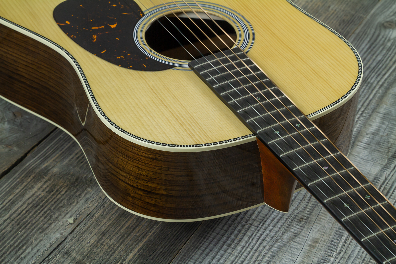 Martin Custom Shop Dreadnought 12-fret Epicea Adirondack / Palissandre Indien Eb #2964120 - Natural - Guitare Folk - Variation 4