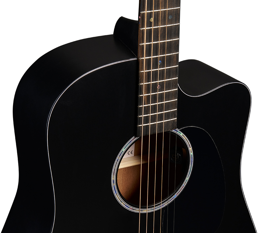 Martin Dc10e Modern Road Dreadnought Epicea Sapele Eb - Black - Guitare Folk - Variation 2