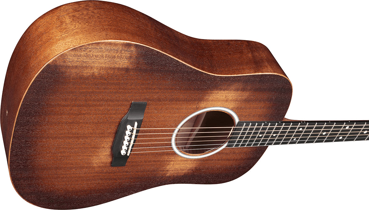 Martin Djr-10e Sapele Dreadnought Junior Streetmaster Tout Sapele Ric - Mahogany Burst - Guitare Acoustique Voyage - Variation 2