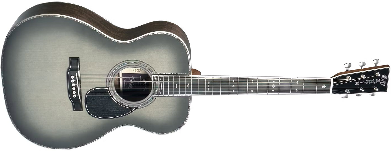 Martin John Mayer Om-45 Signature 20th Anniversary Platinum Epicea Palissandre Eb - Silverburst - Guitare Acoustique - Variation 5