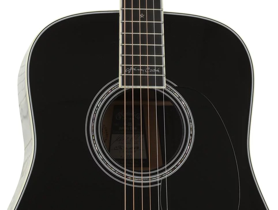 Martin Johnny Cash D-35 Signature Dreadnought Epicea Palissandre Eb - Black - Guitare Acoustique - Variation 2