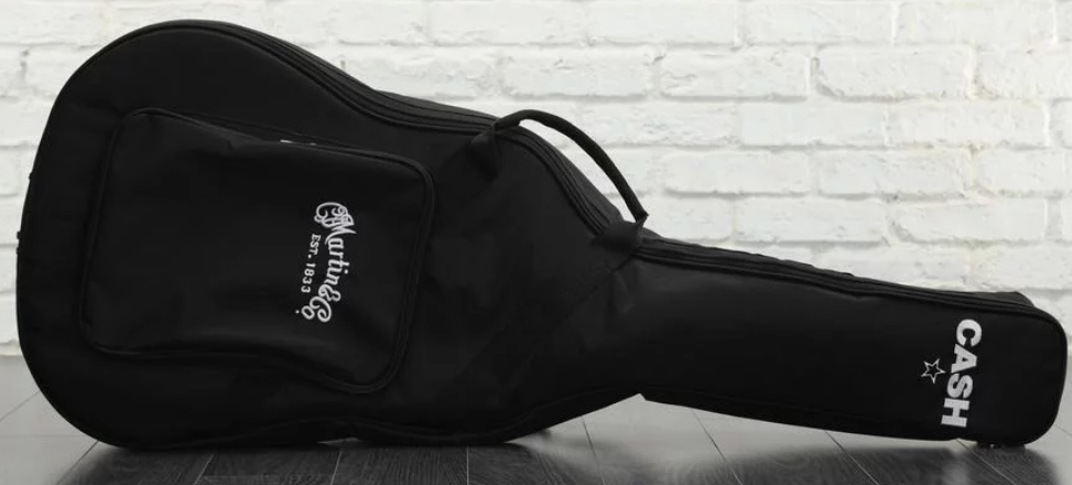 Martin Johnny Cash Dx Lh Gaucher Signature Dreadnought Hpl Ric - Black - Guitare Folk - Variation 5