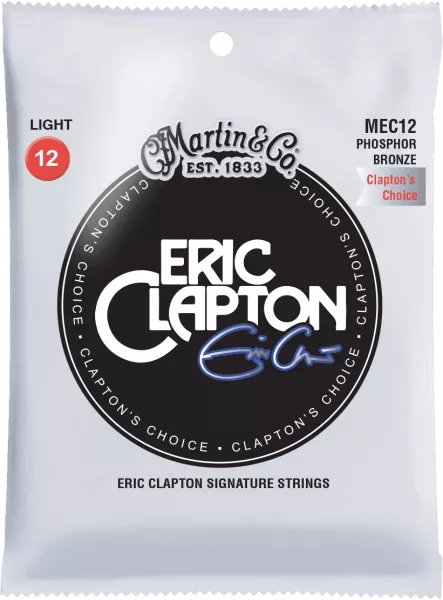Cordes guitare acoustique Martin MEC12 Eric Clapton 6-String Acoustic Guitar 92/8 Phosphor Bronze 12-54 - jeu de 6 cordes