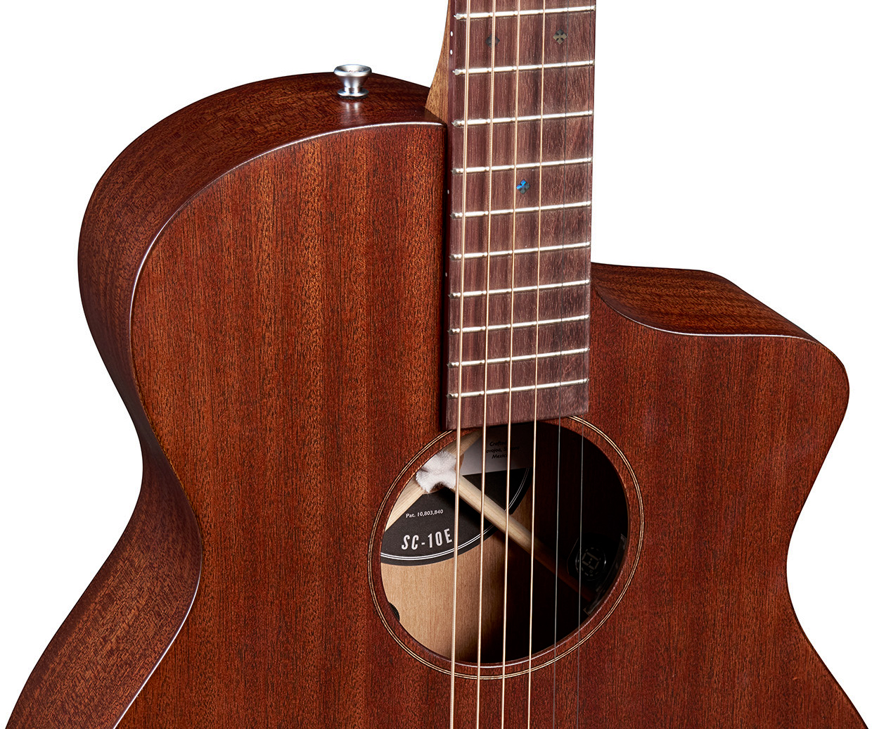 Martin Sc10e Modern Sapele Road S Om Tout Sapele Eb - Dark Mahogany - Guitare Folk - Variation 2