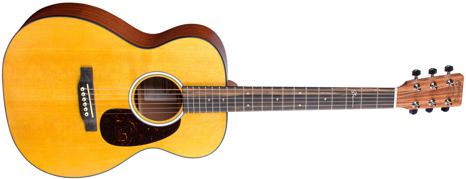 Martin Shawn Mendes 000jr-10e Signature Epicea Sapele Eb - Natural Satin - Guitare Acoustique Voyage - Variation 1