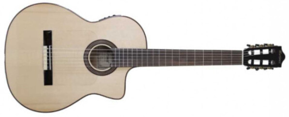 Martinez Almeria Artist As Cutaway Cedre Acajou - Natural - Guitare Classique Format 4/4 - Main picture